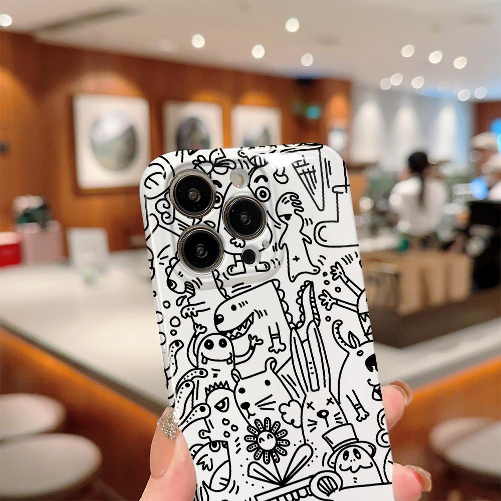 All-inclusive-Film-Telefonhülle, Cartoon-Modedesign, Hartschale, vollständige Abdeckung, stoßfeste Kamera-Schutzhülle für OPPO Realme OnePlus Infinix Tecno