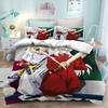 Cartoon Japanese Anime Inuyasha Duvet Cover Set Kawaii Quilt Cover Pillowcase Kids Bedding Set Gifts Suitable for Boys and Girls