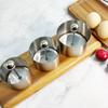 Stainless Steel Round Cold Dish Mold Set - 3-Piece for Creative Kitchen Plating and Decoration.
