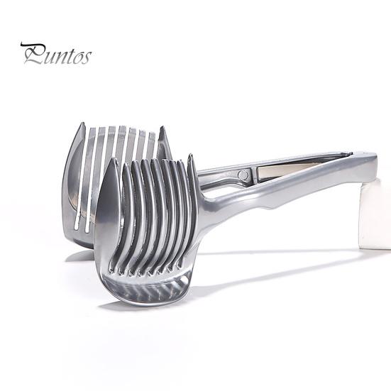 Potato Slicer Handy Extensive Use Food Grade Kitchen Fruit Tomato Clip Holder for Home