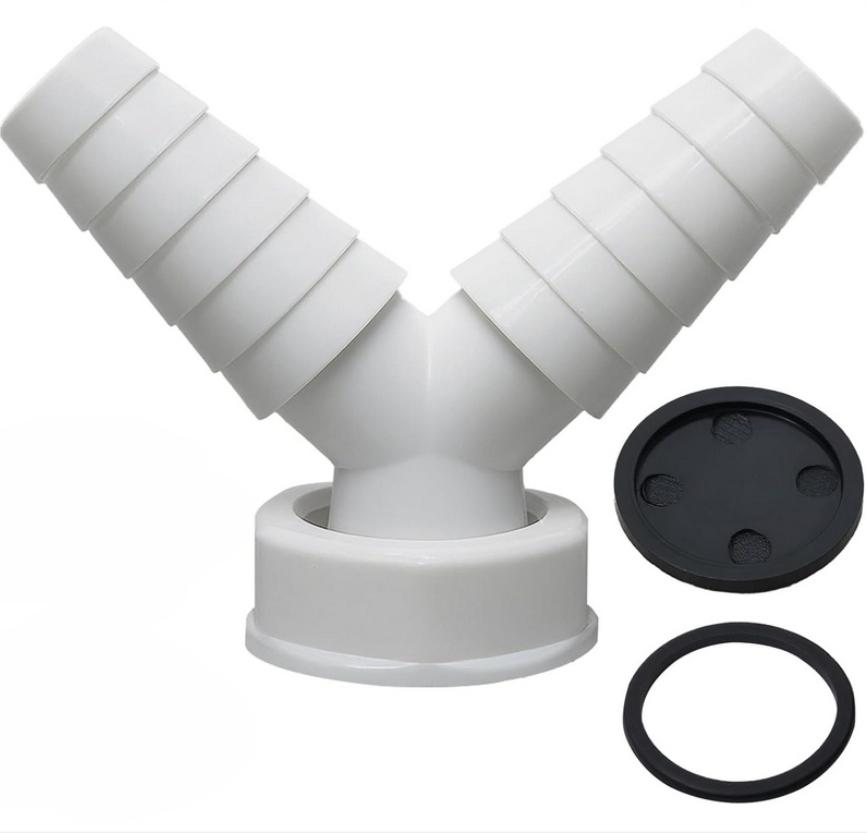 1pc Washing Machine Drain Hose Connector Y Shape Adapter 1 Inch 1-1/2 Inch Laundry Drainage Adapter For Washing Machines Dryers