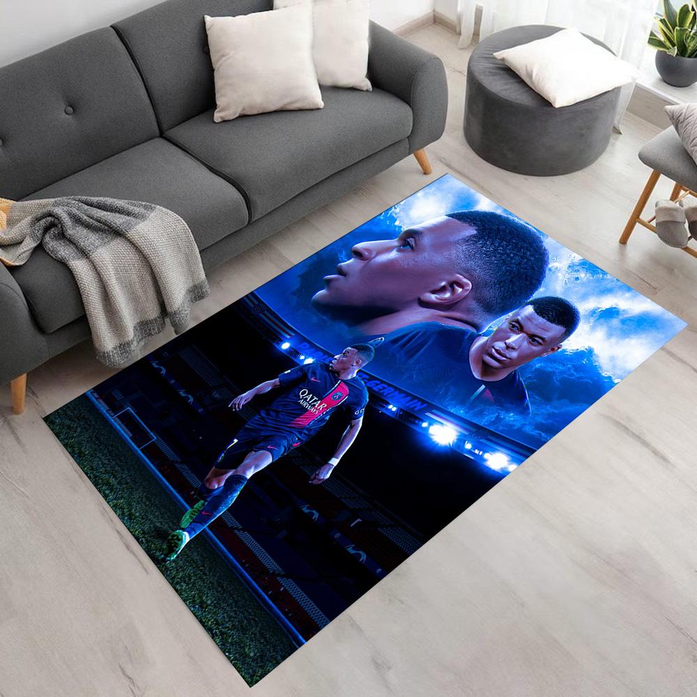 Star Player Kylian Mbappé Floor Mat Perfect for Outdoor Study room Playrooms Foyer Anti-slip Rug Office home decor Birthday Christmas Gift