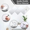 4/8/16Pcs Self-adhesive Acrylic Mirror Bathroom Shower Makeup Anti Fog Mirror Home DIY Decoration Tile Shaving Mirror Sticker