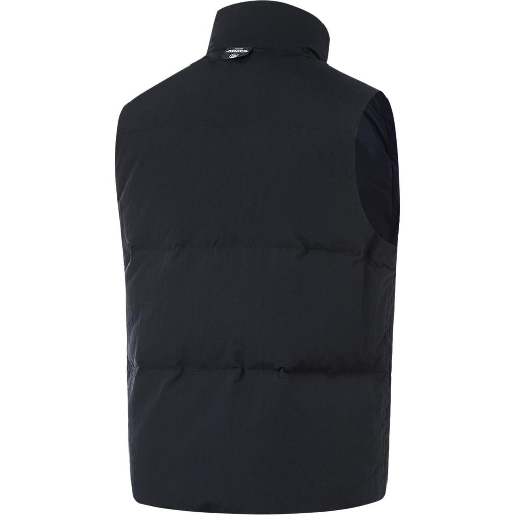 Li-Ning Anti-Water Comfortable Versatile Casual Stand Collar Letter Print Simple Winter Vest Men vests Black AMRU013-1