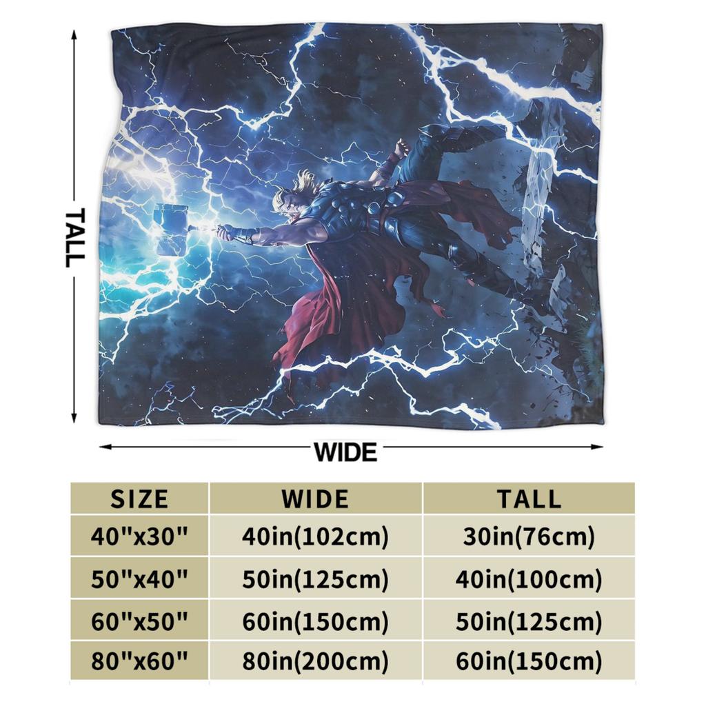 Thor Decke Warm Weich Lustig Plüsch Überwurfdecke für Sofa Sessel Picknick Flanell Bettdecke Bettbezug