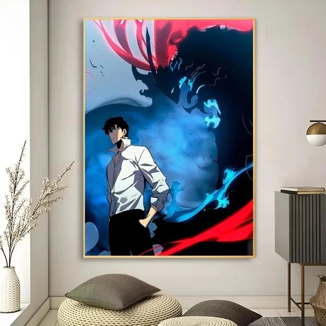 Solo Leveling Anime Artă de Perete pe Pânză HD Pisică Kawaii Mașini Poster pentru Decor Cameră de Joc Cadouri și Picturi Murale