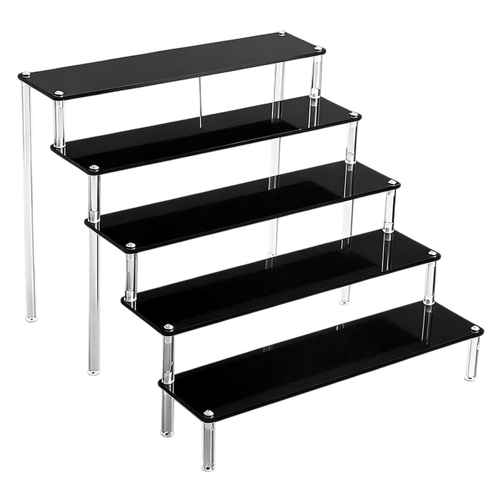 1 Pcs 1-5 Layers Acrylic Ladder Display Stand Perfume Doll Cakes Transparent Acrylic Storage Display Rack