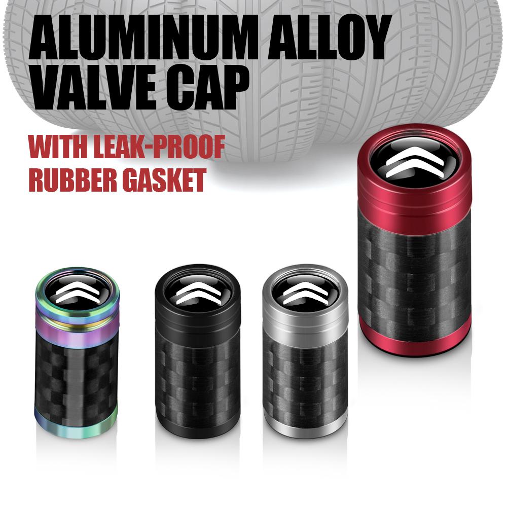 VYTR5 4Pcs Car Wheel Tire Valve Caps Tyre Stem Cover Accessories For Citroen C4 C3 C5 C2 Berlingo C-Elysee C4-Picasso C4-Aircross DS