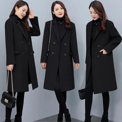 2026 Autumn/Winter Plus Size Women's Mid-Length Wool Suit Coat [0815]