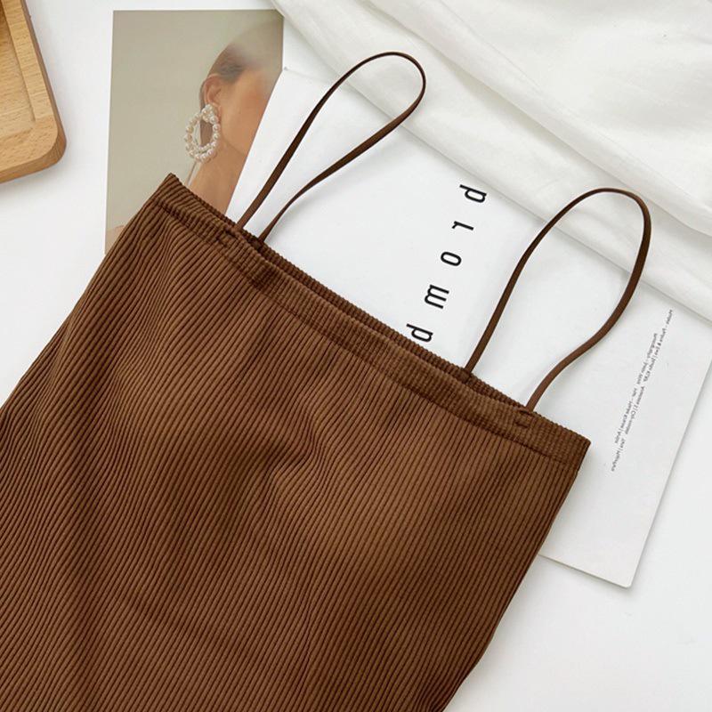 Canotta estiva sexy in maglia: Top senza maniche slim fit per donna