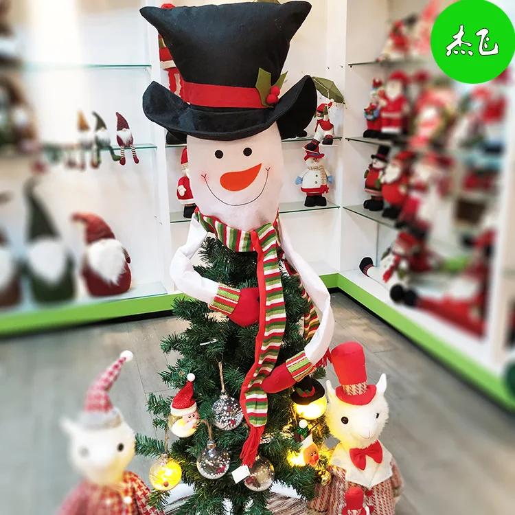 Christmas Decoration Supplies Christmas Tree Top Star Santa Claus Christmas Snowman Christmas Deer Tree Top Decoration Supplies