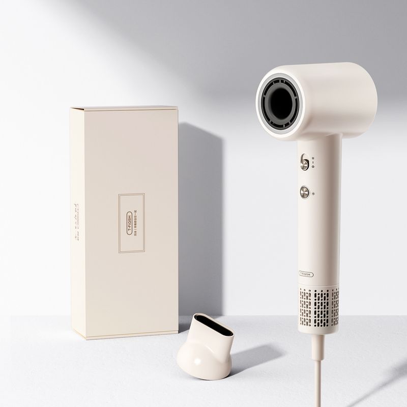 T-Flash Tongshi/Aiqi High-Speed Hair Dryer for Home Use, High-Power Hair Care Plasma Quick-Dry Hair Dryer F3 F3 Milk Coffee Color [with Hair Care Nozzle*1]