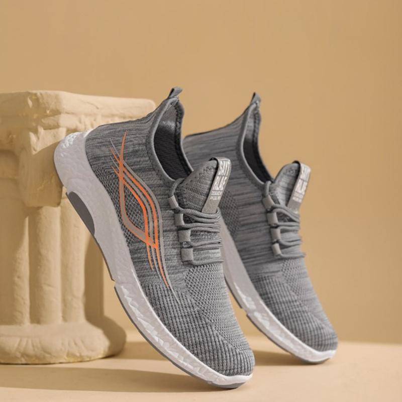Summer Mesh Men's Casual Sneakers Breathable Comfortable Lace-up Jogging Shoes New Anti-slip Wear-resistant Platform Shoes 2025