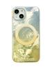 Gradual Change Wave Light Wrinkle Magnetic Suction Bracket Is Suitable for Apple 15promax Mobile Phone Case iPhone14 Smudge 13 Anti-drop
