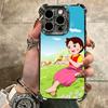 Heidi Cartoon Cute Plating Phone Case For Iphone 16 17 Pro Max Air 16E 14 15 Plus 12 13 Mini Anti-Fall Airabag Cover