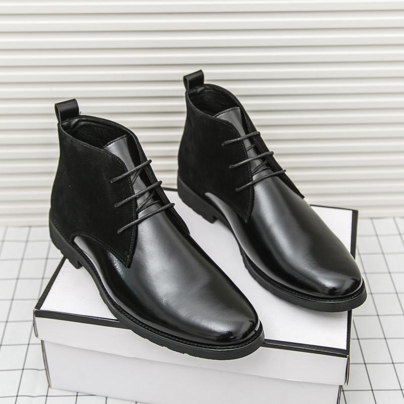 Fashion High Quality and Comfortable Soft Leather Boots Brand's New Autumn High Top Business Men's Boots Outdoor Commuting Walking Boots