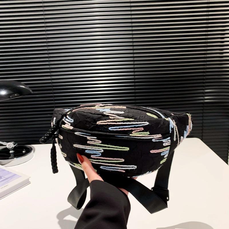 Schulter-Brusttasche Damen neue Tasche Damen kleine frische Umhängetasche Sportnische Student vielseitige Bauchtasche