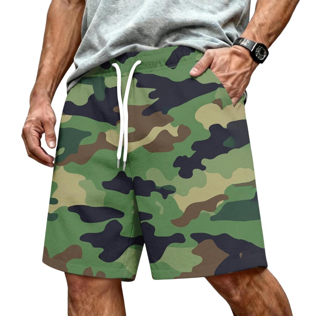Men's Athletic Shorts with Elastic Drawstring Waist - Lightweight Summer Workout Shorts for Running, Gym, Training, and Sports