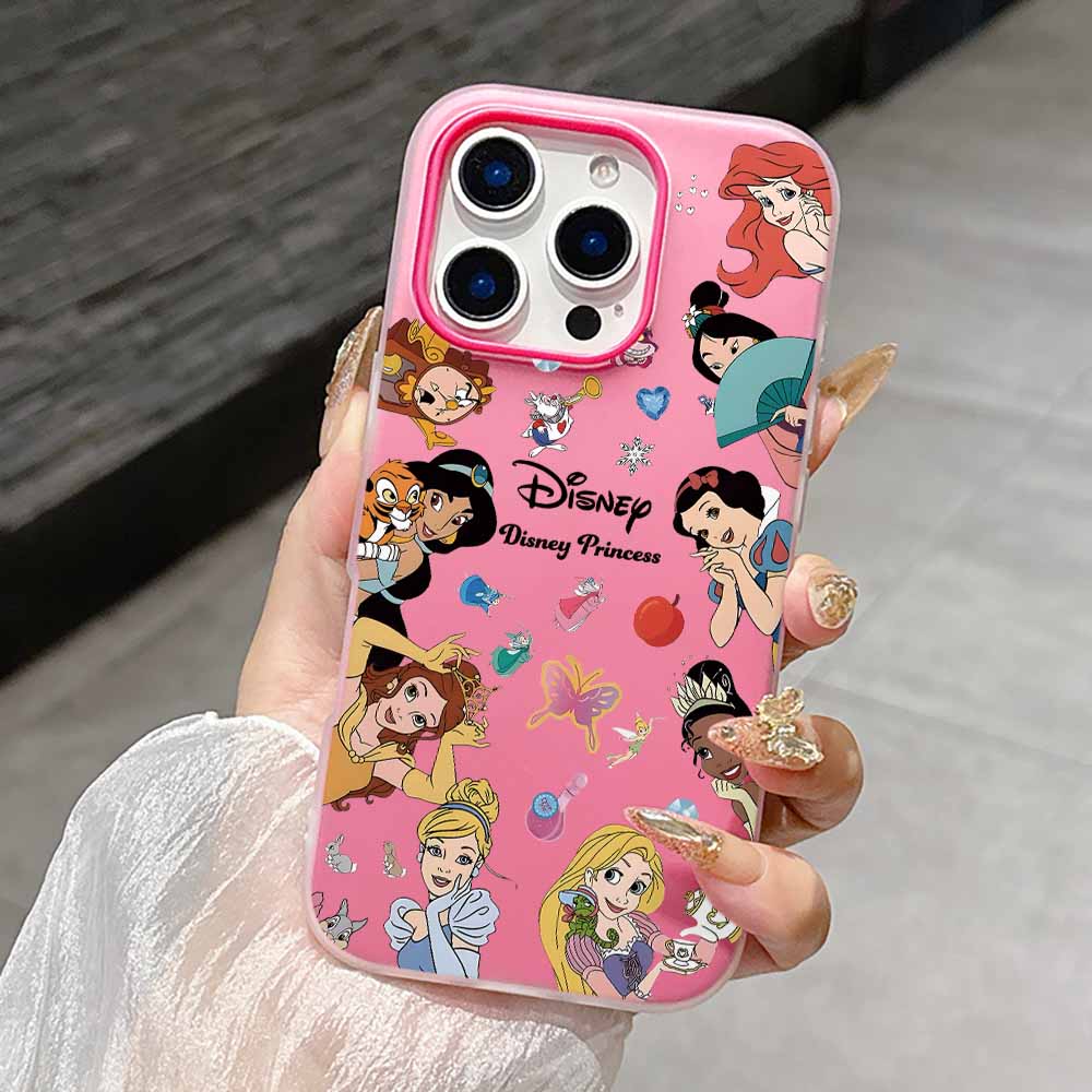 Disney Princess Fashion Phone Case For iPhone 17 AIR 16 15 14 13 12 11 Pro Max Plus Matte Skin Feel Shell Cover