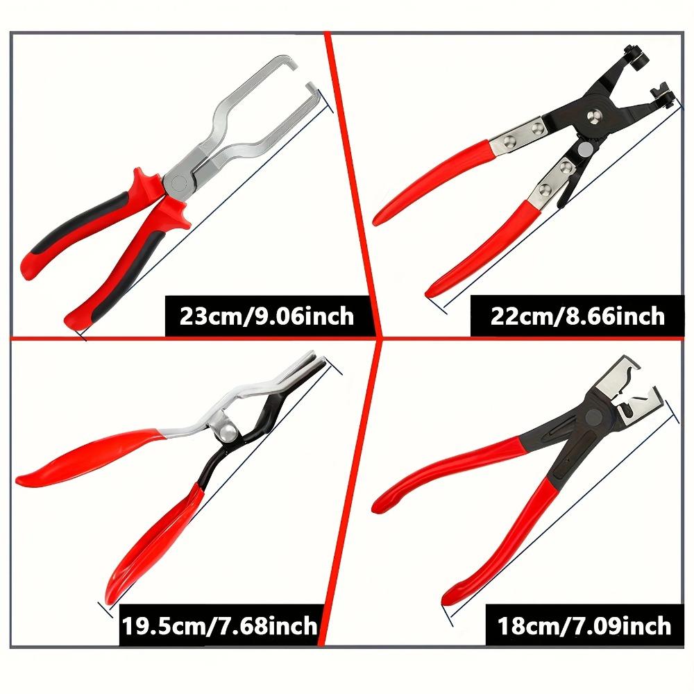 Professional Hose Clamp Pliers Set of 4  Fuel Line Disconnection and Removal Tool Kit for Auto Repair
