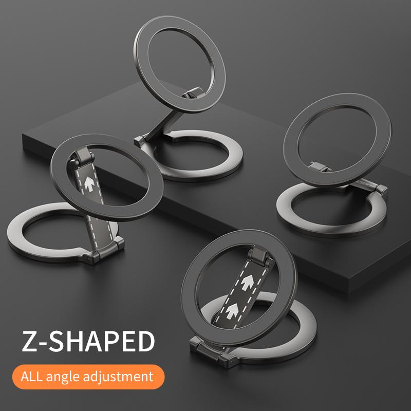Magnetic Mobile Phone Ring Holder Double-Sided Foldable Round Magnetic Grip Mobile Phone Holder