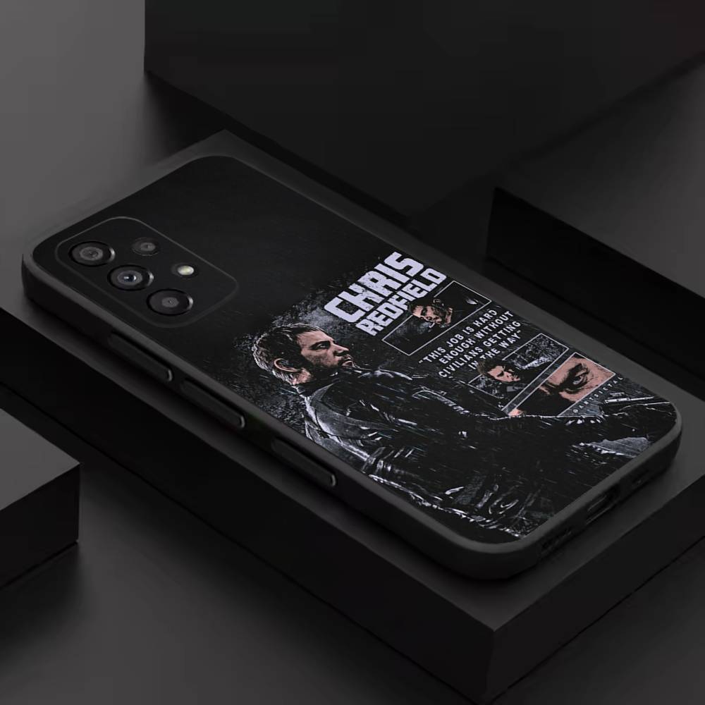 

C-Крис Р-Редфилд Крутой чехол для телефона Samsung S 26,25,24,23,22,30,21,10,9,Ultra,Plus,Lite,FE,4,5G Черный Мягкий чехол SamsungS30ULTRA5G