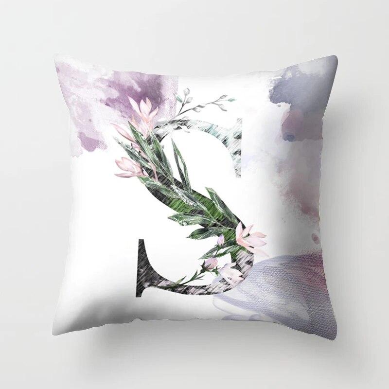 Home Bedroom Sofa Car Decorative Pillowcase Floral Letter  Plant Tree  Cushion Cover