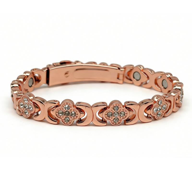 Umweltfreundliches Retro-Bronze-Dreireihiges Magnetarmband für Herren