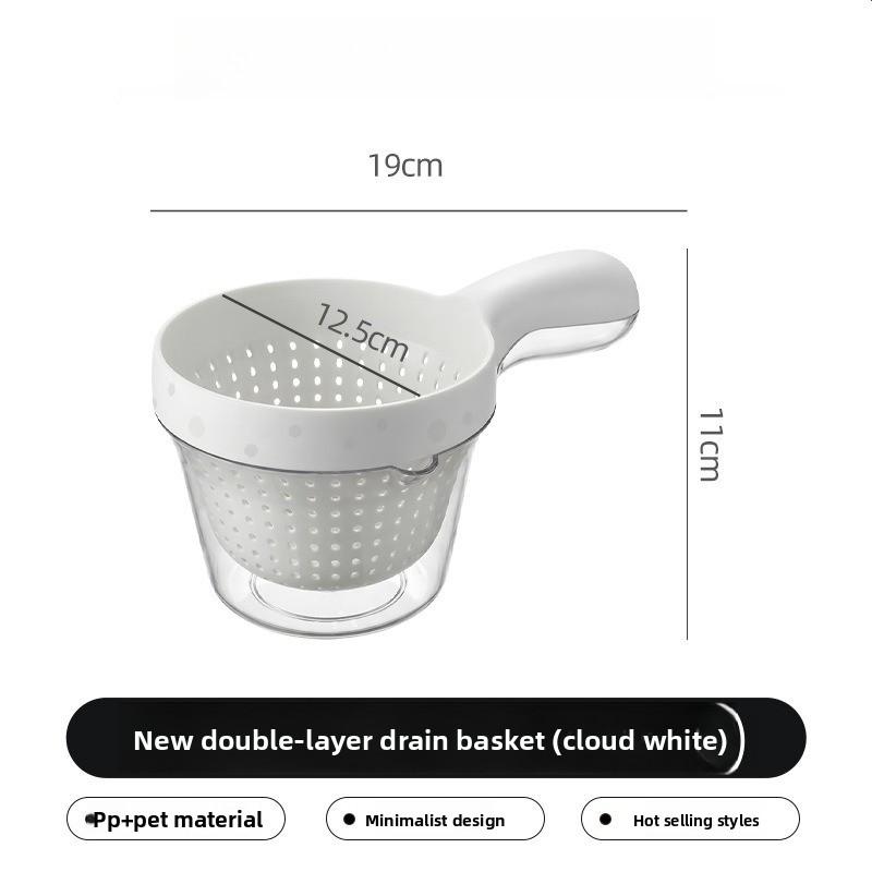 Hanging Sink Drain Basket, Kitchen Food Residue Filter Strainer for Fruit Vegetable Washing