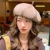 Ladies Casual Beret Beanie Hat Cap Retro Newsboy Faux Leather French Style Hat