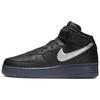 Nike Air Force 1 Mid Premium Black Metallic Silver 2022 DX3061-001 Unisex