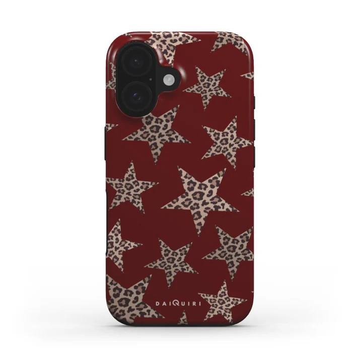 Luxus Y2K Leopard Sterne Handyhülle für iPhone 17 16e 16 15 14 13 12 11 X XS XR XSMAX 7 8 Air Pro Max Plus Luxus Doppelschicht