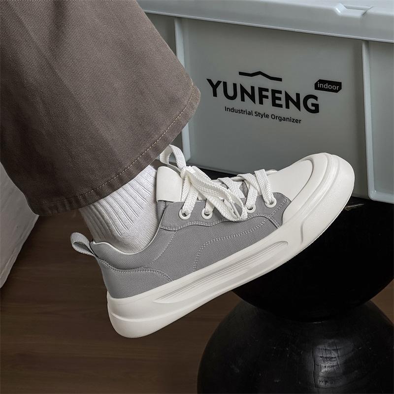 Men's Canvas Shoes 2025 Summer New Versatile Original Niche White Shoes Youth Student Casual Board Shoes