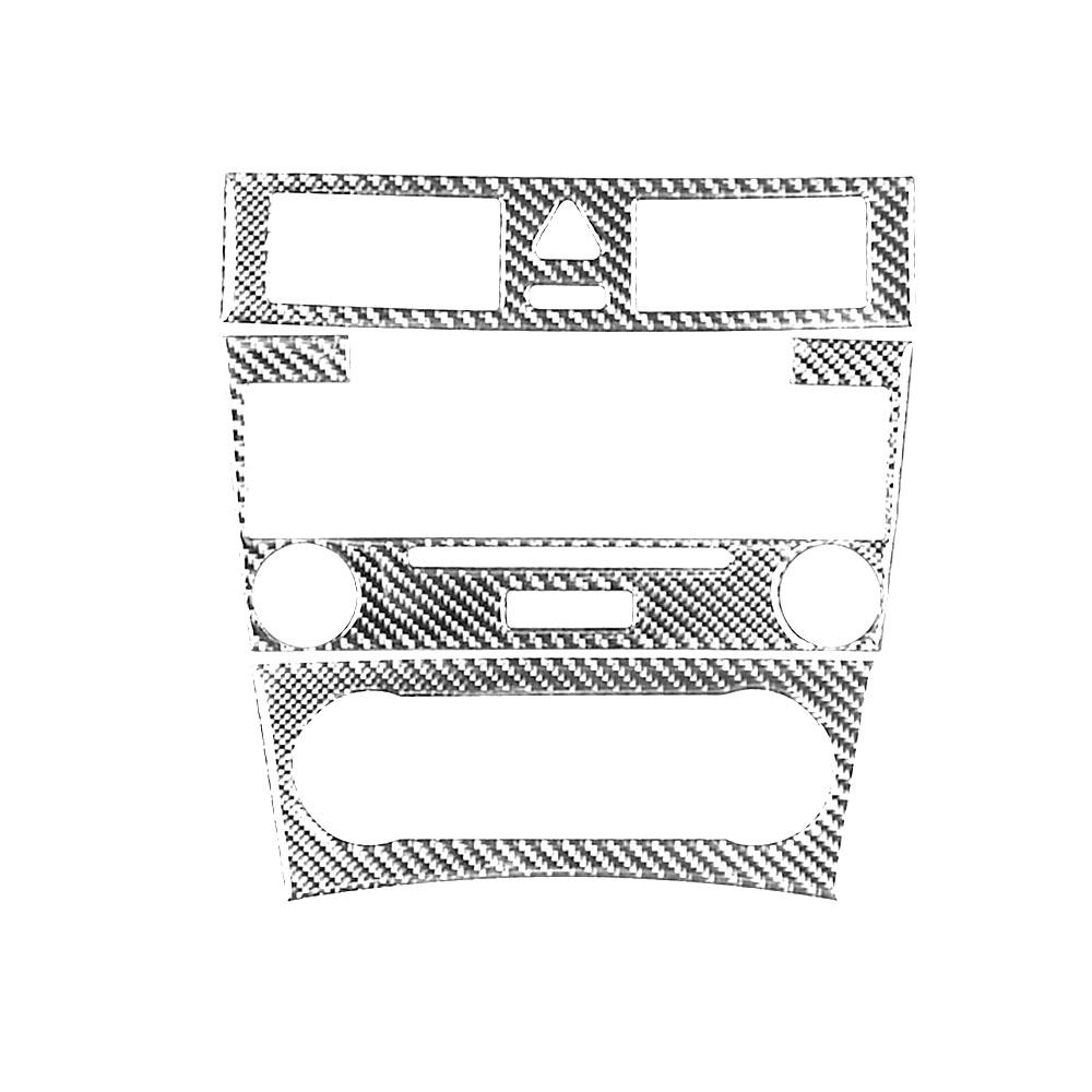 For Mercedes-Benz C Class W203 2005-2007 Car Radio Air Conditioner Control Panel Cover Trim Carbon Fiber Interior