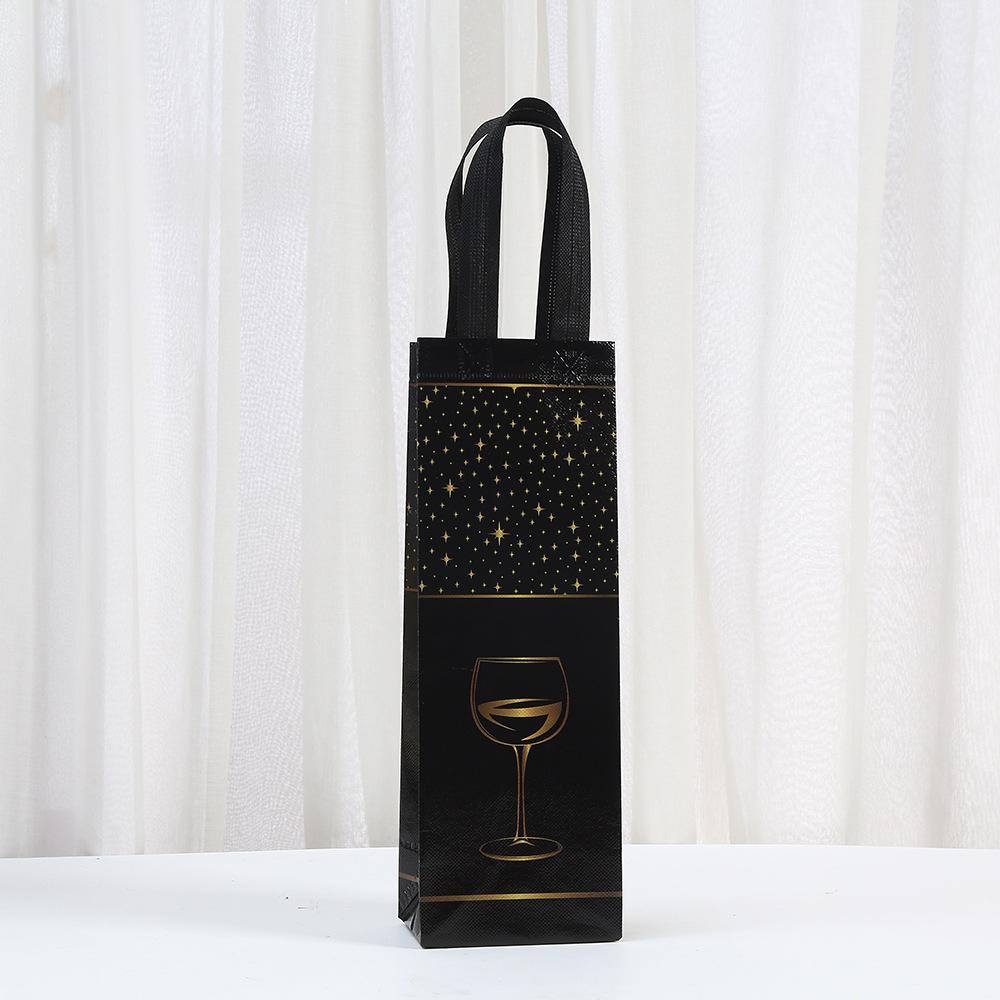 12pcs Wine Bottle Gift Bags Waterproof Non Woven Tote Bags for Party Favor Wine Packaging Bags