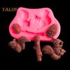 Silicone Mold Non-stick Decorative Eco-friendly Creative 3D Squirrel Pine Cone Stump Cake Chocolate Mold for Home