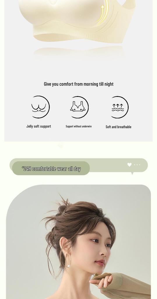 Nahtloser, kabelloser BH: Weicher Halt, Anti-Hänge-Effekt, Entwickelt für große Brüste