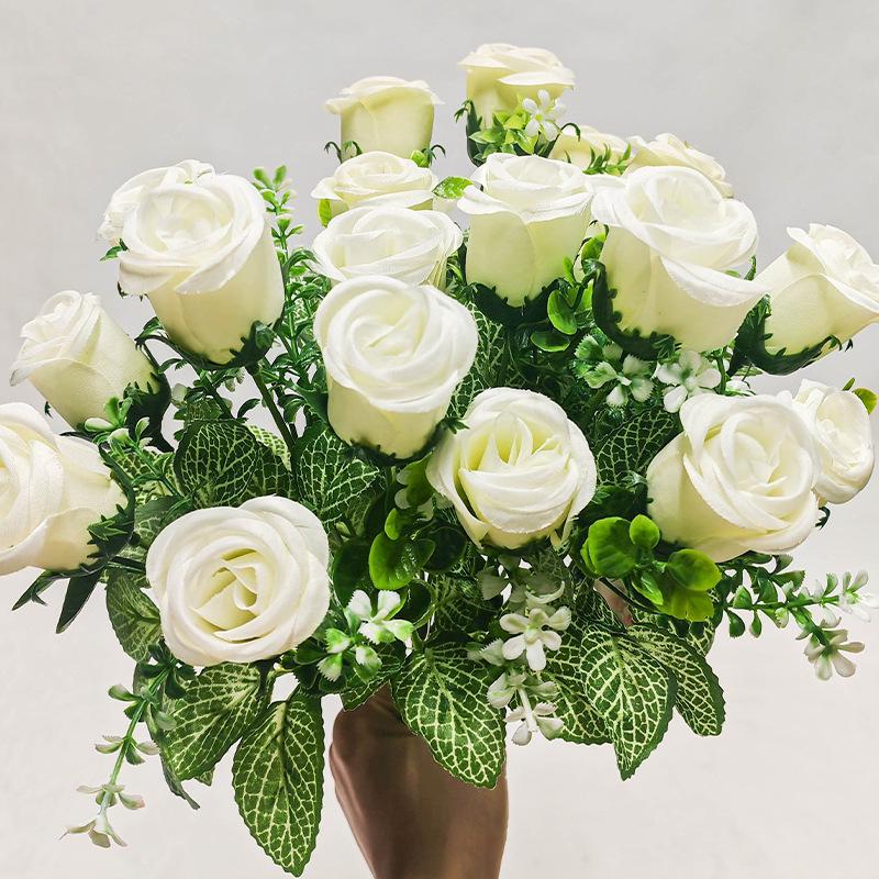 Peace Rose Artificial Floral Bouquet Decoration