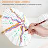 Paper Umbrella, Romantic White with Sturdy Wooden Rib,   Hand Painting Umbrella Prop for Wedding Decoration, Photography and Cosplay