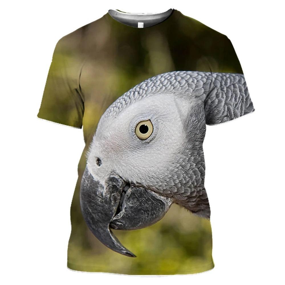 3D Harajuku Animal Print T Shirt For Men Funny Pigeon Pattern Short Sleeve Pullover Summer Casual O-neck Loose Tops Hot Sale Tee