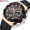 Curren 8462 Herren-Quarzuhr: Sechszeiger-Anzeige, Kautschukarmband, mit Kalender - Ideal für Schüler und Sport.
