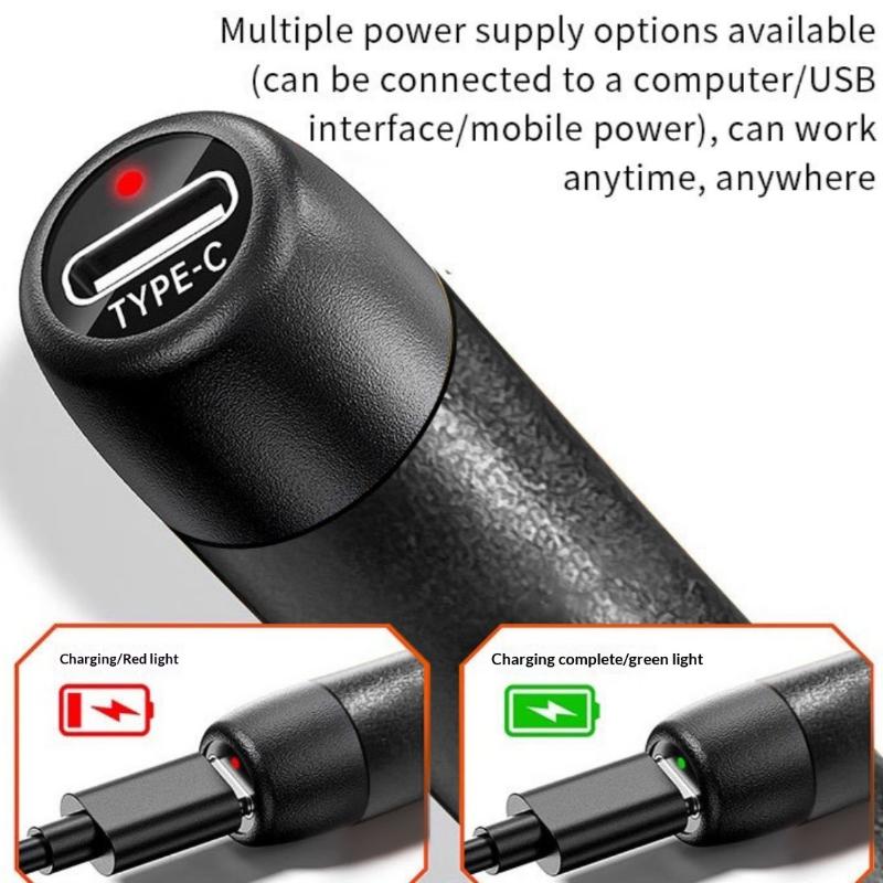 Kit de Ferro de Solda USB Aquecimento Rápido com Pontas Extras Estojo de Armazenamento para Drone RC Reparo de Peças Pequenas Soldagem