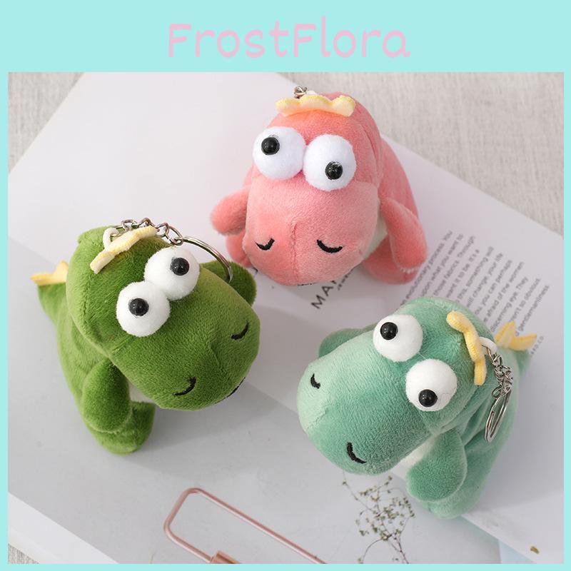 Adorable Cartoon Dinosaur Plush Toy Soft Stuffed Animal Keychain Cuddly Gift