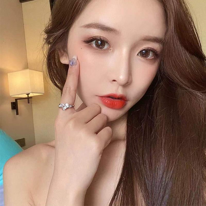 Huitan Sweet Lady Heart Zirconia Finger Rings for Engagement Romantic Wedding Band Delicate Design Accessories Chic Jewelry Gift