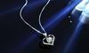 925 Sterling Silver Heart-Shaped Moissanite Jewelry Set: Ring, Necklace, Earrings