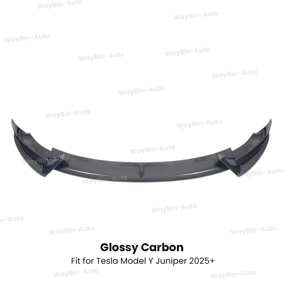 Glossy Black Front Lip Spoiler & Front Bumper Lip Kit for Tesla Model Y Juniper 2025+ - AD Sport Body Kits Styling Accessories