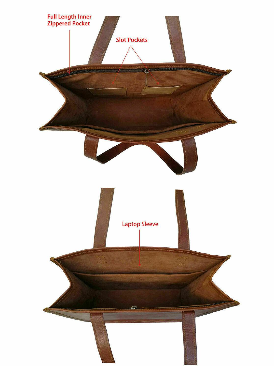 Женская сумка-тоут ручной работы из натуральной кожи на каждый день Коричневая сумка — фото 6