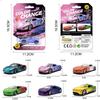 New 1:64 Temperature-sensitive Color-changing Alloy Car Model 6PCS Cool Inertia Pull-back Alloy Sports Car Toy Children's Gift