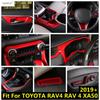 ABS Window Lift AC Air Vent Handle Bowl Gear Dashboard Panel Cover Trim Red Accessories For TOYOTA RAV4 RAV 4 XA50  - 2024