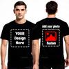 Customized Tee Shirt Custom Text Here Premium Cotton Comfortable Men's Tshirt Fashion Design Your Photo Images - Men's Summer...